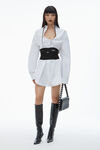 Alexander Wang white deconstructed mini shirtdress