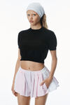 Alexander Wang black logo-embossed ribbed chenille sweater
