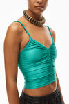 RUCHED CROP CAMI IN SPANDEX JERSEY