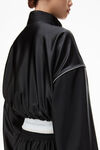 alexander wang 缎面平纹针织短款运动夹克 black