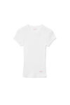 SHORT-SLEEVE TEE IN RIBBED COTTON