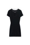 Alexander Wang black ブラック ロゴ ネームプレート付き ボディコンミニドレス