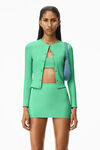 alexander wang 纹理提花平纹针织开衫 mint julep