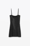 Alexander Wang black black crystal hotfix cami dress