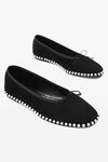 Alexander Wang black black suede lina flat