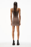 alexander wang tank mini dress in heavy stretch terry washed cola
