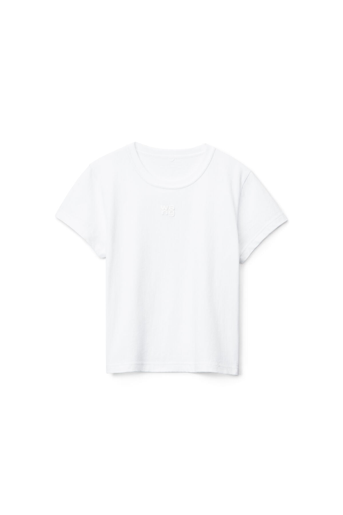 PUFF LOGO SHRUNKEN TEE IN COTTON JERSEY in WHITE | alexanderwang®