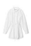 alexander wang 棉质腰部系带衬衫连衣裙  white