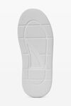 alexander wang puff pebble leather sneaker with logo optic white