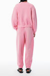 Alexander Wang washed lotus pink puff-print logo sweatpants