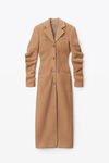 FITTED LONG COAT IN STRETCH WOOL