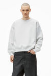 Alexander Wang vintage heather grey unisex crewneck sweatshirt in dense fleece