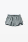 Alexander Wang dark heather grey logo cotton running short