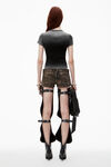 Alexander Wang washed ash crystal hotfix tee in ribbed jersey