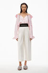 alexander wang carrot leg trouser in cotton tailoring snow white
