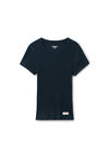 Alexander Wang navy 低圆领罗纹棉质 t 恤