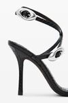 alexander wang dome 105 water snake strappy slide sandal black