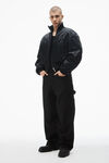 Alexander Wang black unisex bomber jacket in sateen
