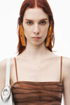 Alexander Wang campfire ruched cami minidress in crystal hotfix