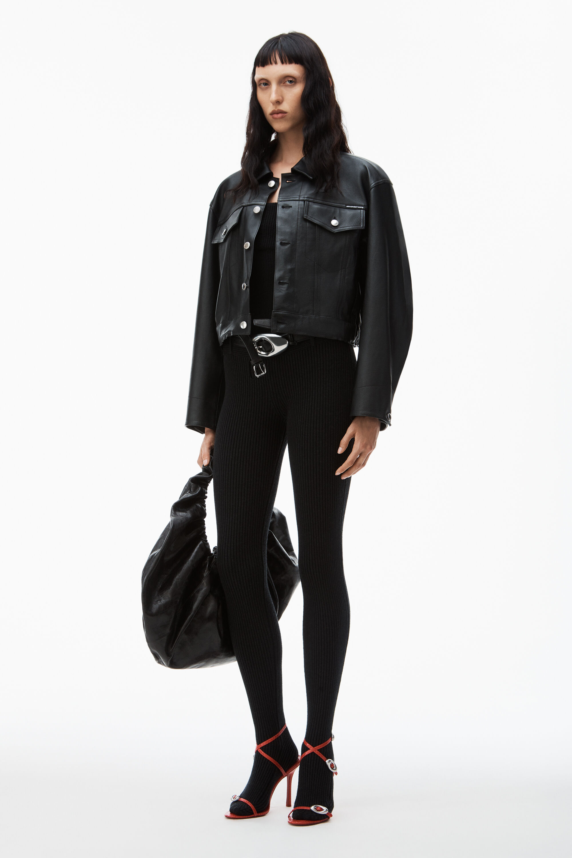 alexander wang leather vest