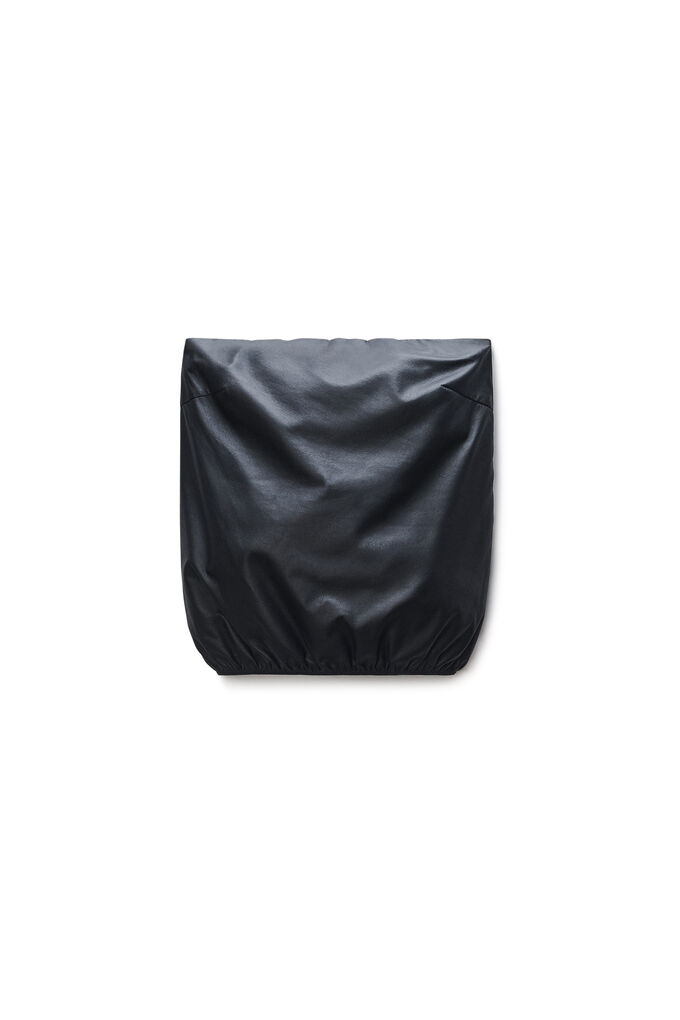 Alexander Wang Strapless Leather Bubble Top In Black