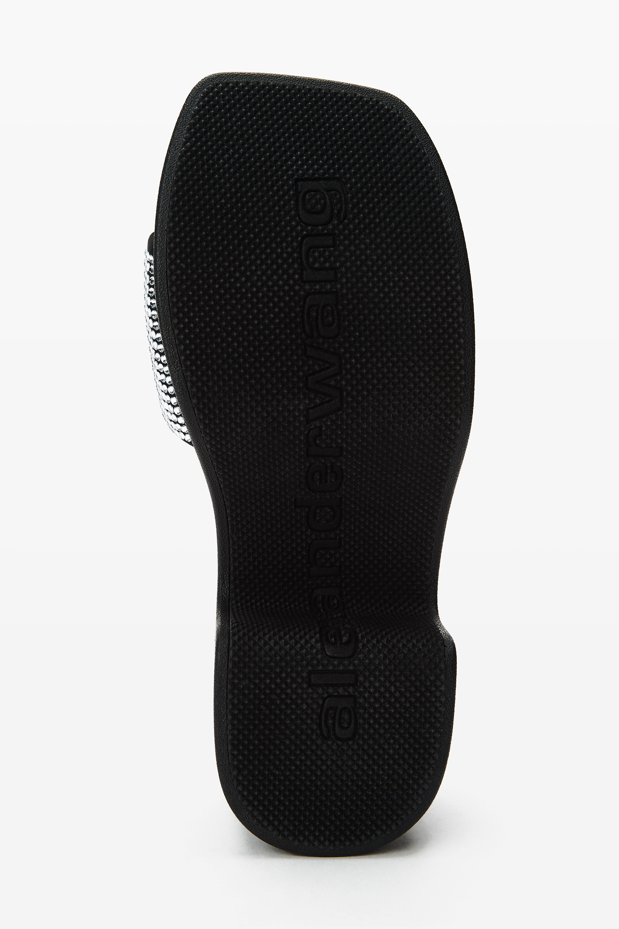 AW CRYSTAL PLATFORM SLIDE in BLACK/SILVER | alexanderwang®