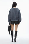 Alexander Wang washed asphalt puff logo sweatshirt in structured terry