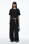 Alexander Wang black puff logo tee in cotton jersey