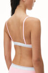 alexander wang reggiseno a triangolo in jersey a coste light pink