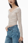 Alexander Wang cement ruched pullover