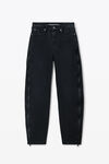 Alexander Wang faded black black expandable basketball mesh jeans