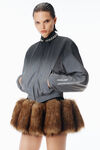 Alexander Wang silver/black veste de survêtement réfléchissante effet rétréci