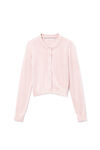 Alexander Wang light pink pink crystal hotfix cropped cardigan
