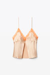 alexander wang butterfly cami top in silk charmeuse peach sorbet