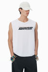 Alexander Wang white top bianco con taglio a laser e logo