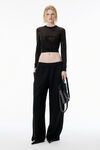 Alexander Wang black pullover nero con strass termoapplicati