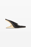 Alexander Wang black black leather boomerang wedge heel