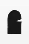 alexander wang logo balaclava in compact deboss black