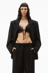 alexander wang g-string trouser in wool tailoring black