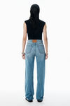 Alexander Wang vintage light indigo jeans ez a vita media con logo cut-out