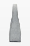 alexander wang ryan 反光罗纹针织小号手袋 silver
