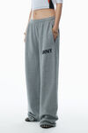 Alexander Wang dark heather grey logo-detailed oversize sweatpants