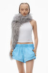 Alexander Wang washed sky ruched track short