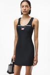 FITTED LOGO TANK DRESS IN ACTIVE STRETCH