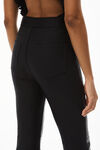 alexander wang high-waisted pant in leather and jersey black