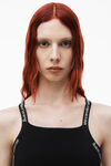alexander wang jacquard logo dress in stretch knit black