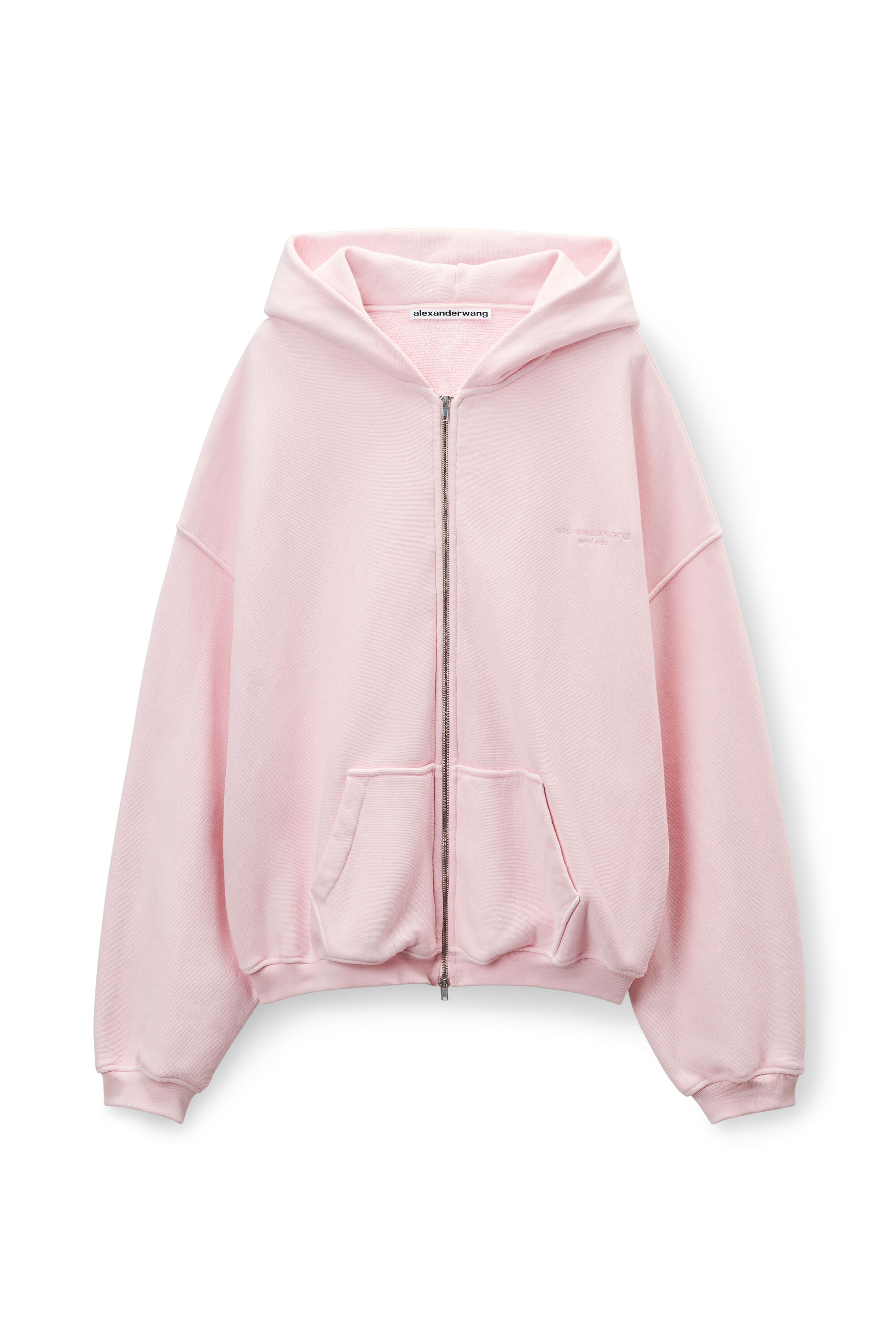 alexanderwang tops pink♡ Pink cropped baby tee in cotton in LOTUS PINK | alexanderwang®