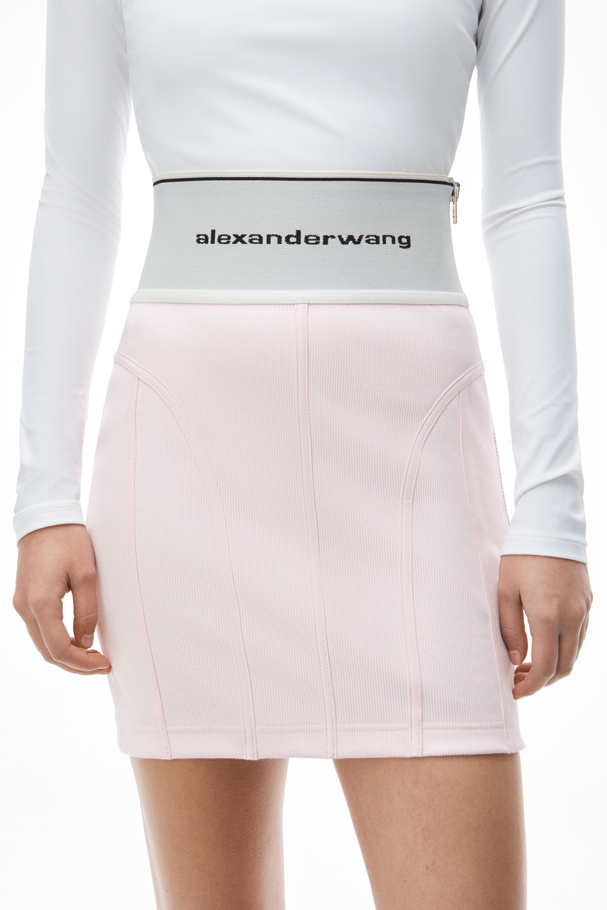 独特な 【送料無料】 ミニスカート エラスティック ロゴ wang alexander - ミニスカート - hlt.no