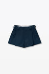 Alexander Wang navy box-pleated workwear-inspired short
