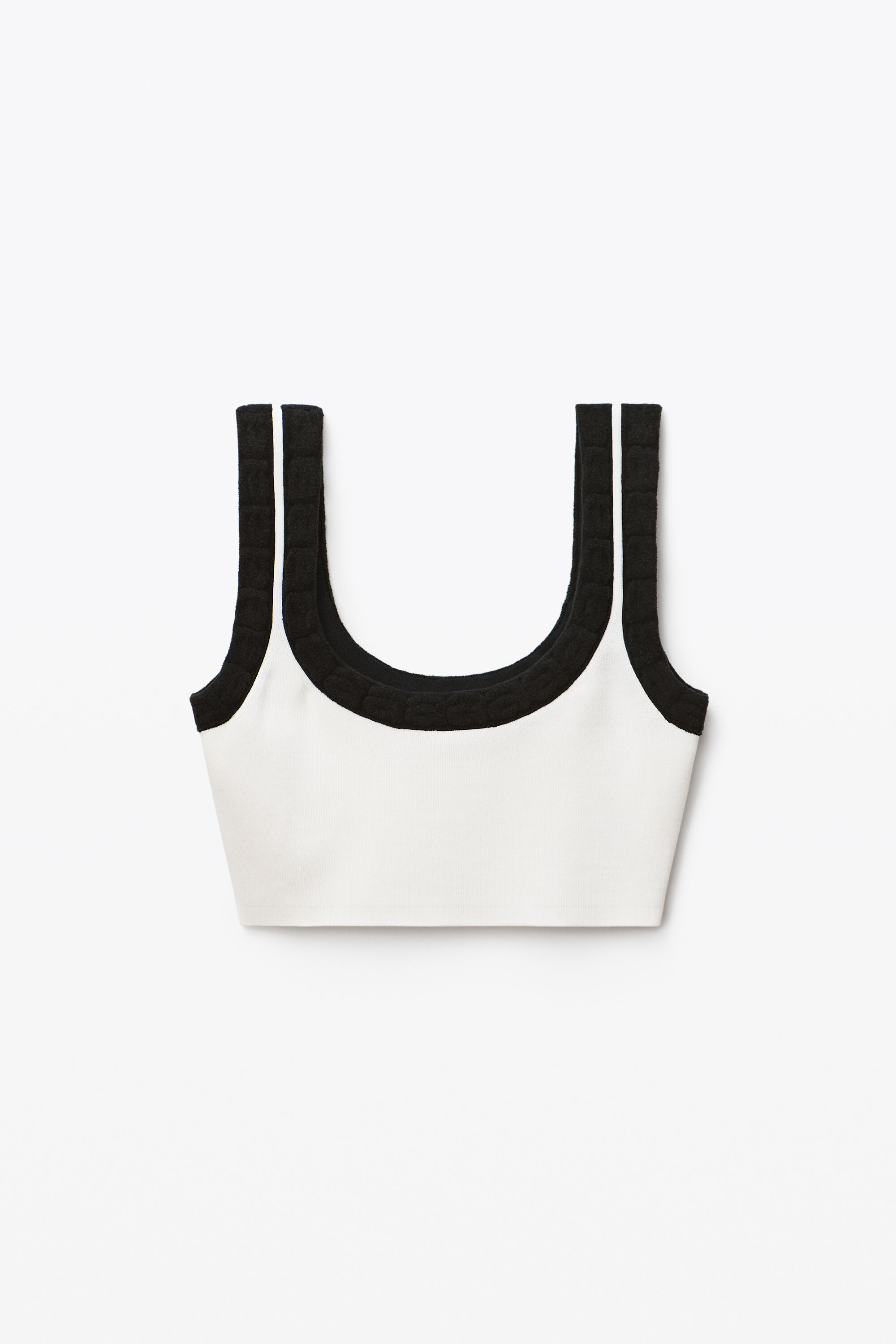 alexanderwang LOGO TRIM BRA TOP IN CHENILLE VISCOSE